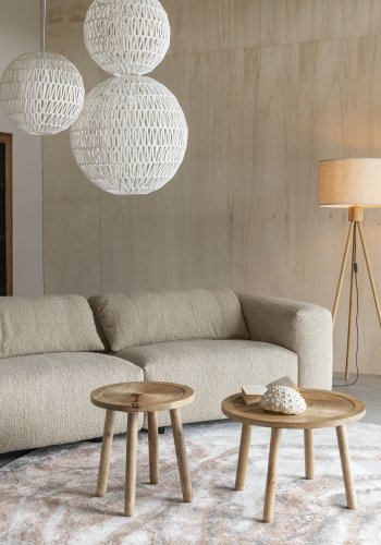 ZUIVER Solar teppe, med mnster, rund - gr og terra decolan (200)