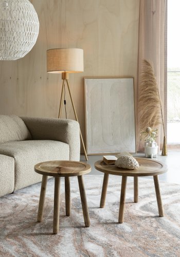 ZUIVER Solar teppe, med mnster, rund - gr og terra decolan (200)