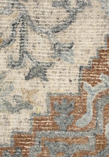 DUTCHBONE Amori Teppich, rechteckig – Blau und Ziegel Polyester und Wolle (160X230)