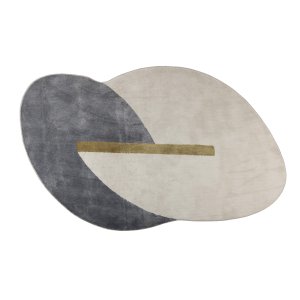 ZUIVER Phila teppe, med mnster - bl polyester (160x257)