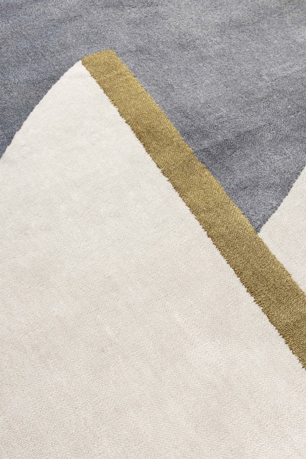 ZUIVER Phila teppe, med mnster - bl polyester (160x257)