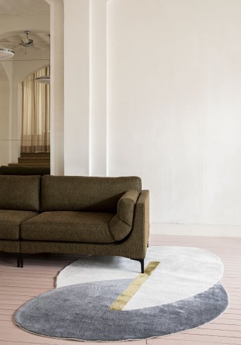 ZUIVER Phila teppe, med mnster - bl polyester (160x257)