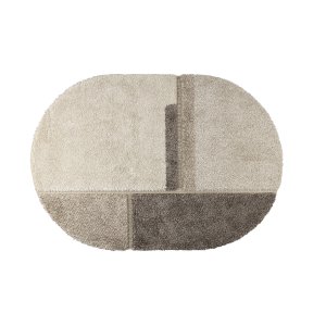 ZUIVER Zest teppe, med mnster, oval - gr ull (160x230)