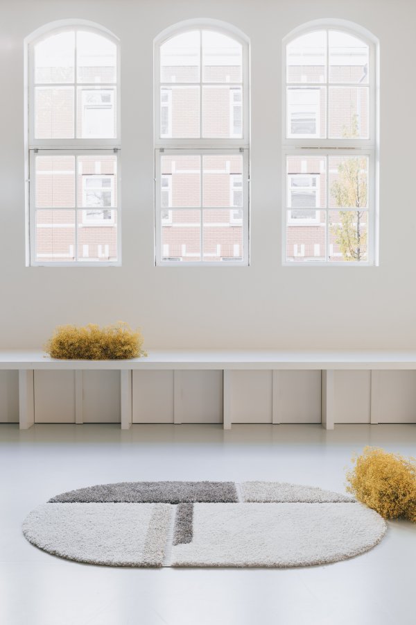 ZUIVER Zest teppe, med mnster, oval - gr ull (160x230)