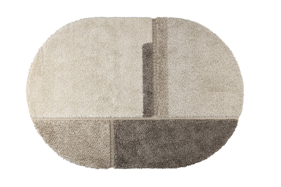 ZUIVER Zest teppe, med mnster, oval - gr ull (200x290)