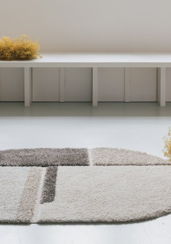 ZUIVER Zest teppe, med mnster, oval - gr ull (200x290)