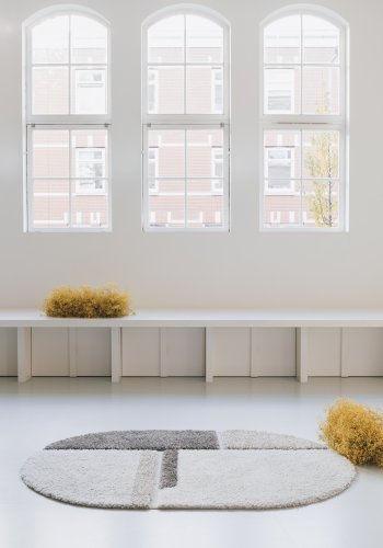 ZUIVER Zest teppe, med mnster, oval - gr ull (200x290)