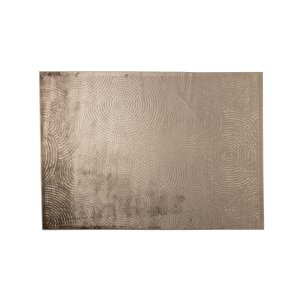 DUTCHBONE Dots teppe, rektangulrt - karamellbrun polyester, viskose, lin (170X240)