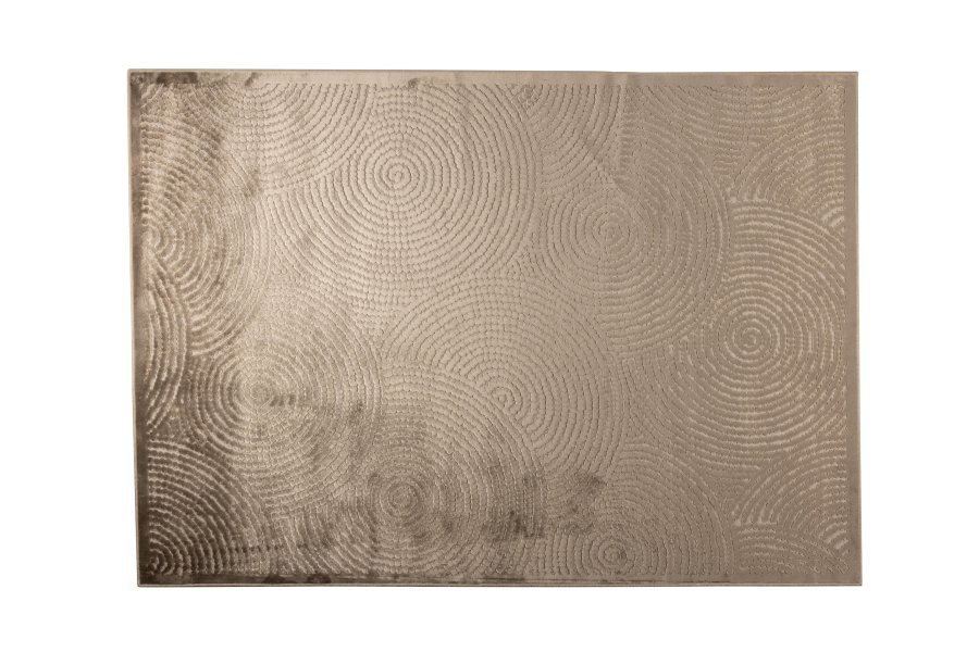 DUTCHBONE Dots teppe, rektangulrt - karamellbrun polyester, viskose, lin (170X240)