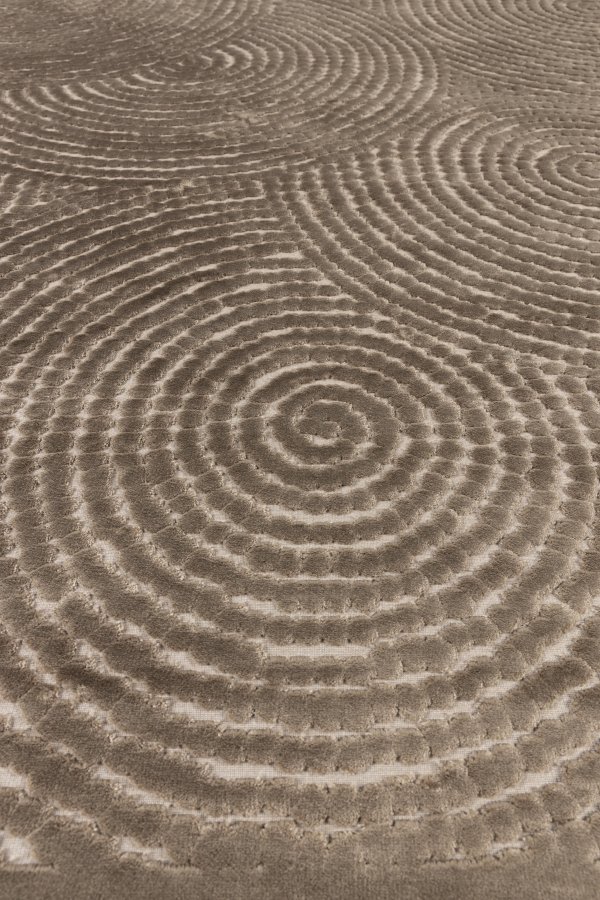 DUTCHBONE Dots teppe, rektangulrt - karamellbrun polyester, viskose, lin (170X240)