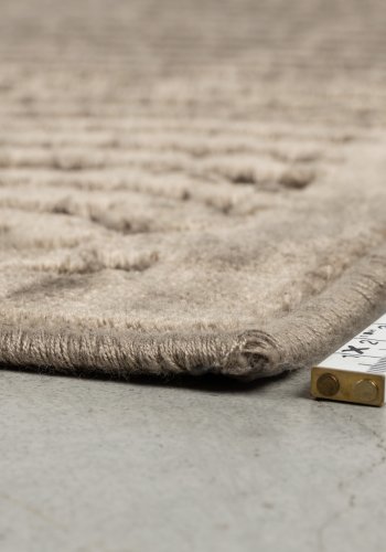 DUTCHBONE Dots teppe, rektangulrt - karamellbrun polyester, viskose, lin (170X240)