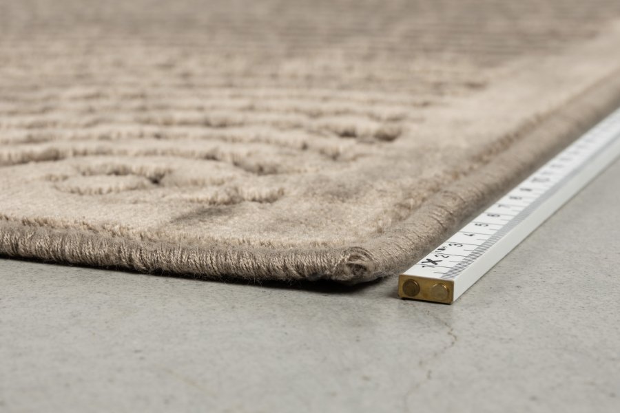 DUTCHBONE Dots teppe, rektangulrt - karamellbrun polyester, viskose, lin (170X240)