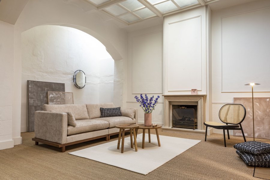 ZUIVER Shore teppe, med mnster, rektangulrt - sand decolan (160x230)