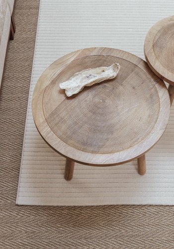 ZUIVER Shore teppe, med mnster, rektangulrt - sand decolan (160x230)