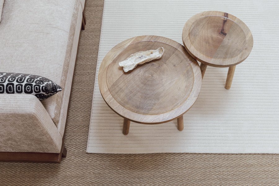 ZUIVER Shore teppe, med mnster, rektangulrt - sand decolan (200x290)