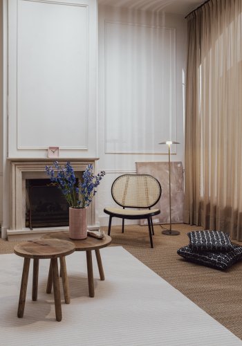 ZUIVER Shore teppe, med mnster, rektangulrt - sand decolan (200x290)