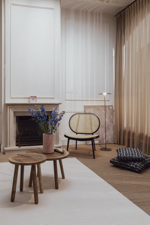 ZUIVER Shore teppe, med mnster, rektangulrt - sand decolan (200x290)