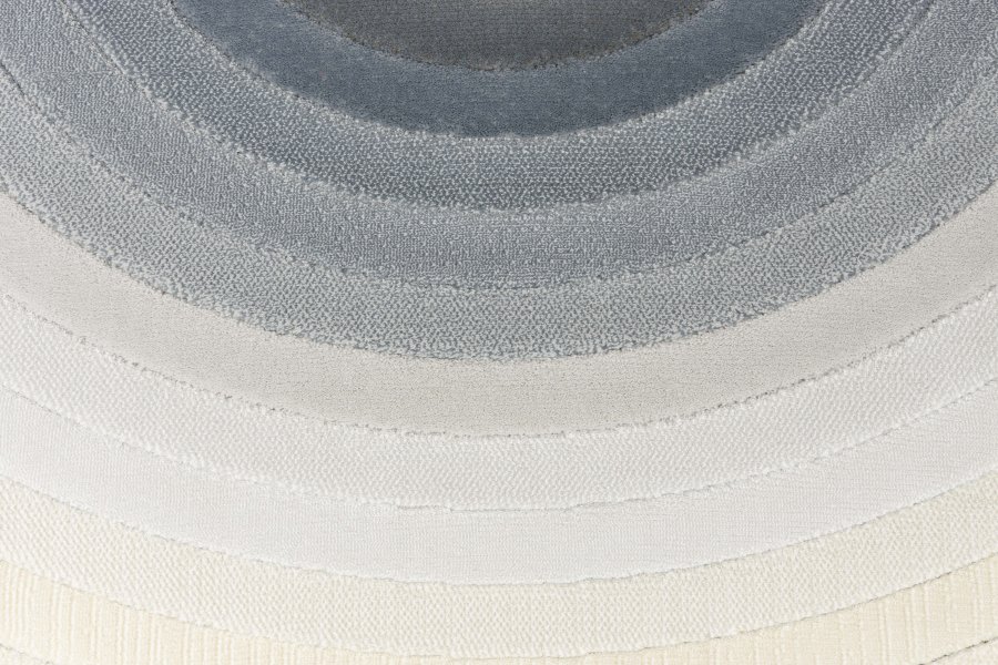 ZUIVER olympisk teppe, med mnster, oval - bl decolan (160x230)