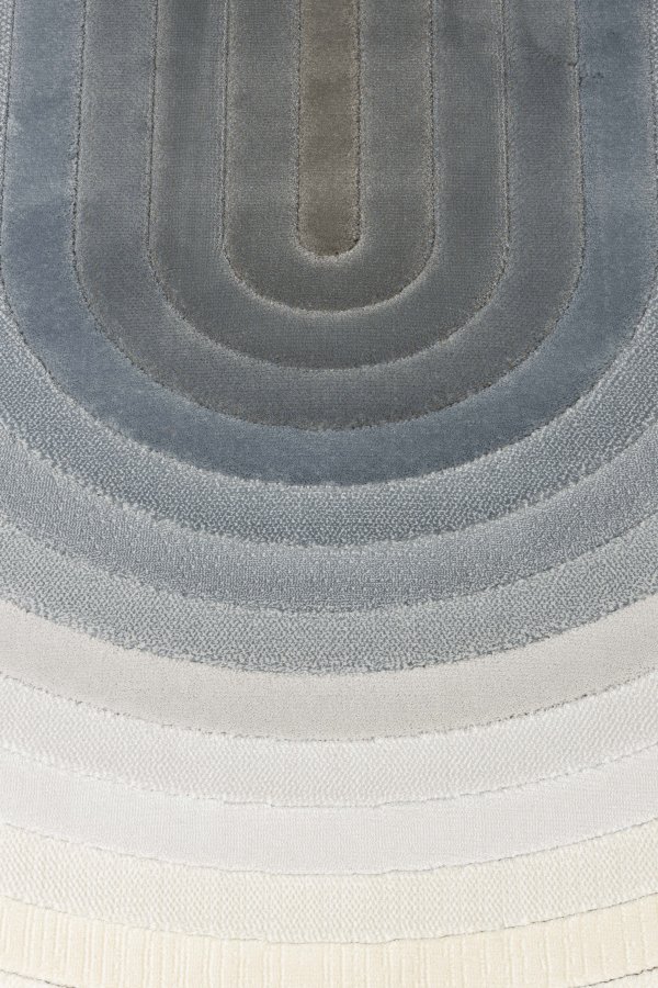 ZUIVER olympisk teppe, med mnster, oval - bl decolan (200x290)