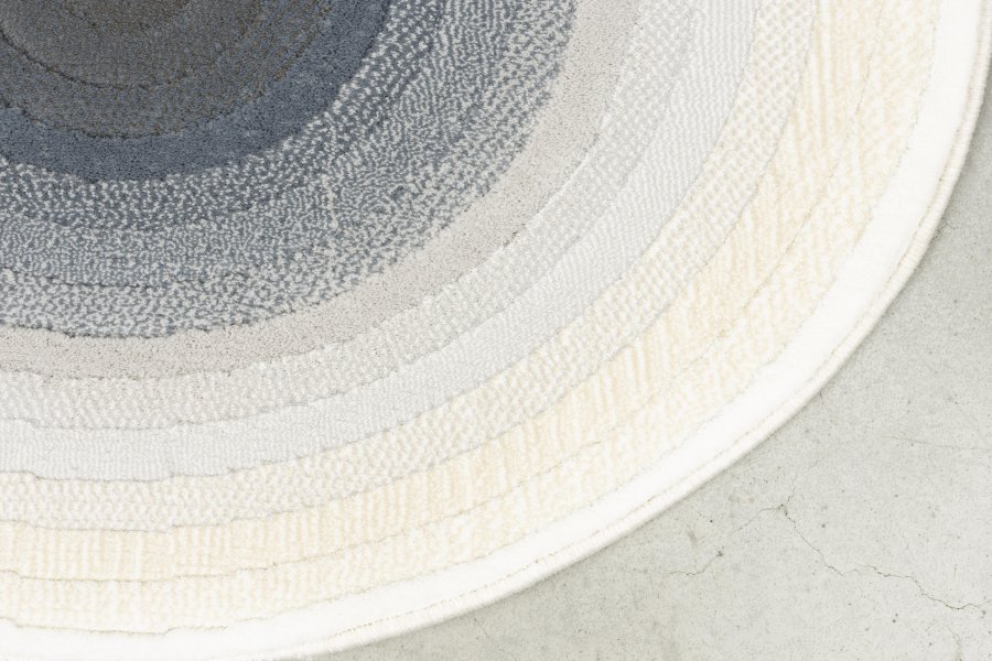 ZUIVER olympisk teppe, med mnster, oval - bl decolan (67x245)