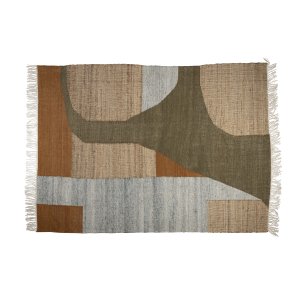 DUTCHBONE Pavilion teppe, rektangulrt - brun og flerfarget ull (200x300)