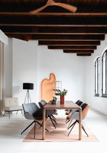 ZUIVER Waves teppe, rektangulrt - laks oransje ull (200x300)