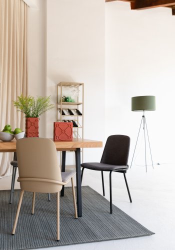 ZUIVER Waves teppe, rektangulrt - steingrnn ull (170x240)