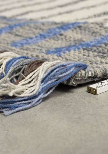 DUTCHBONE Hampton Teppich, rechteckig – blaue und mehrfarbige Baumwolle (160x230)