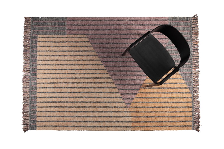 DUTCHBONE Hampton Teppich, rechteckig – lila und mehrfarbige Baumwolle (160x230)