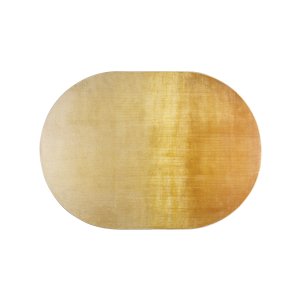 ZUIVER Sunset teppe, oval - gul polyester (160x230)