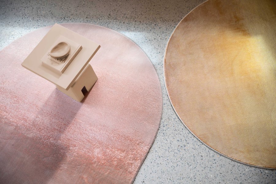 ZUIVER Sunset teppe, oval - gul polyester (160x230)