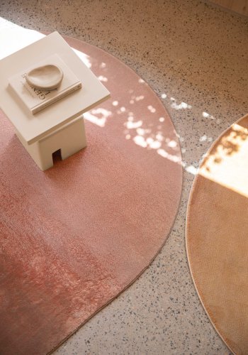 ZUIVER Sunset teppe, oval - gul polyester (160x230)