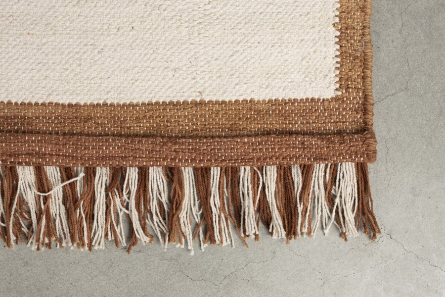 DUTCHBONE Gambit Teppich, rechteckig – Terrakotta und mehrfarbige Baumwolle (160x230)