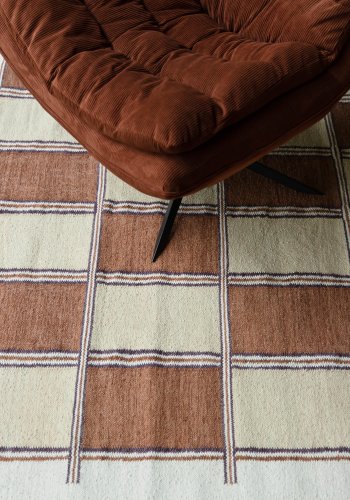 DUTCHBONE Gambit Teppich, rechteckig – Terrakotta und mehrfarbige Baumwolle (200x300)