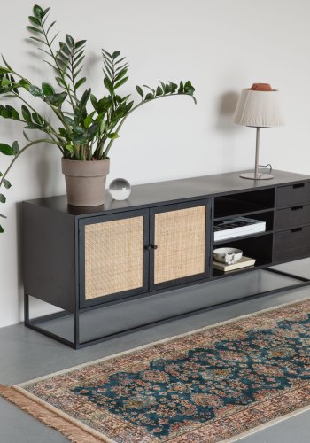 WHITE LABEL LIVING Raz teppe, rektangulrt - kamel og flerfarget viskose (240x80)