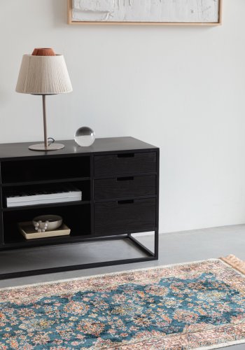 WHITE LABEL LIVING Raz teppe, rektangulrt - kamel og flerfarget viskose (240x80)