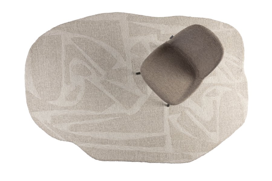 ZUIVER Tidligere teppe, med mnster - hvit ull (160x230)