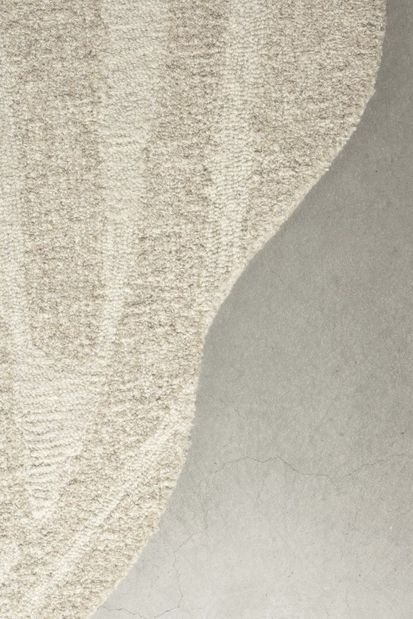 ZUIVER Tidligere teppe, med mnster - hvit ull (160x230)