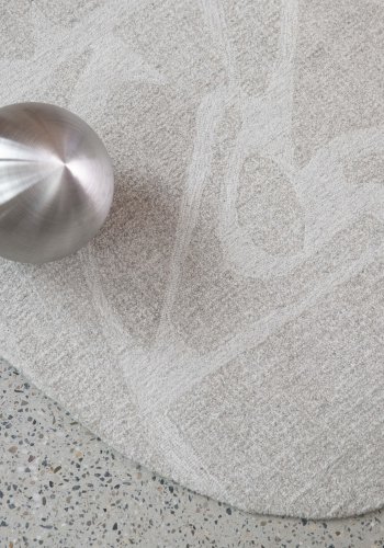 ZUIVER Tidligere teppe, med mnster - hvit ull (160x230)