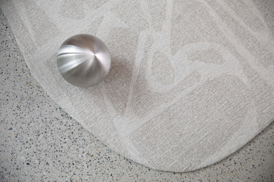 ZUIVER Tidligere teppe, med mnster - hvit ull (160x230)