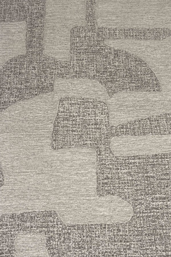 ZUIVER Frantic teppe, med mnster, rektangulrt - gr ull (160x240)