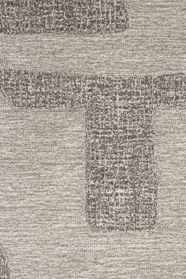 ZUIVER Frantic teppe, med mnster, rektangulrt - gr ull (160x240)