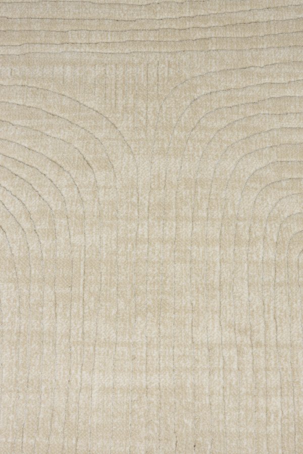 WHITE LABEL LIVING Lignes teppe, rektangulrt - beige decolan (160x230)