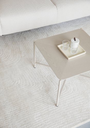 WHITE LABEL LIVING Lignes teppe, rektangulrt - beige decolan (160x230)