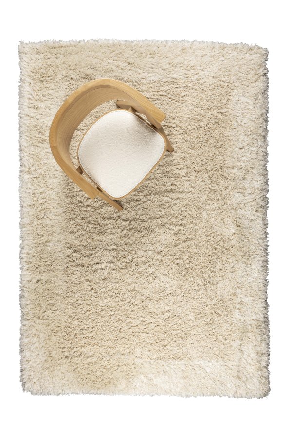ZUIVER Krllete teppe, rektangulrt - beige HSPP/polyester/ull (160x230)