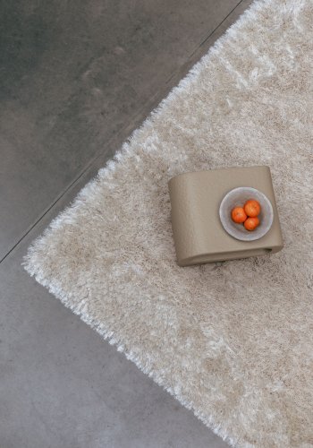 ZUIVER Krllete teppe, rektangulrt - beige HSPP/polyester/ull (200X290)