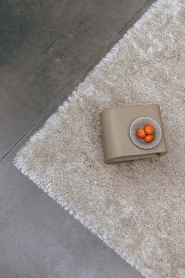 ZUIVER Krllete teppe, rektangulrt - beige HSPP/polyester/ull (200X290)