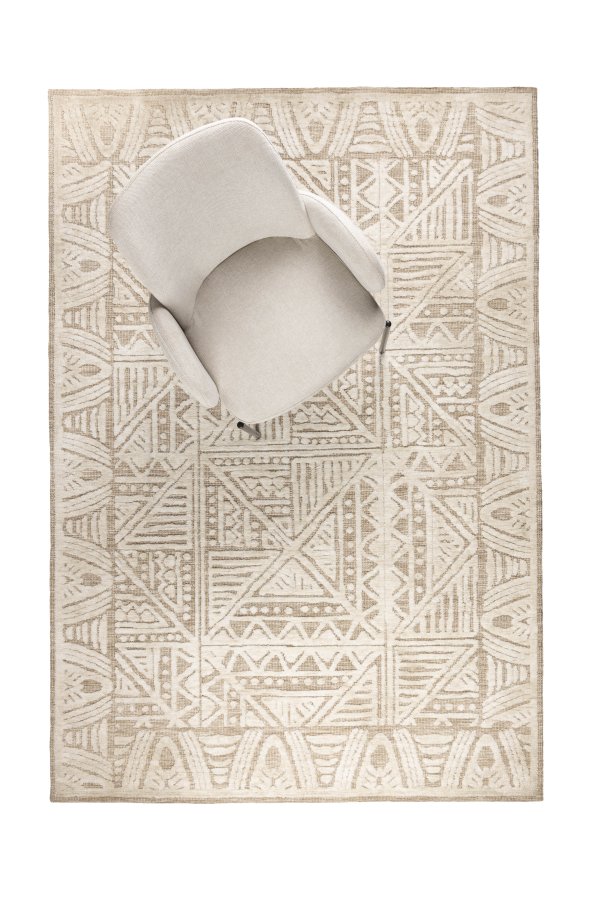 WHITE LABEL LIVING Cuzco-teppe, rektangulrt - beige polyester (160x230)