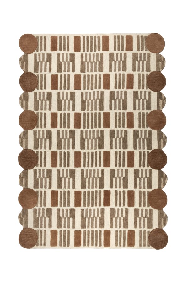 WHITE LABEL LIVING Mundra-teppe, rektangulrt - beige ull (160x230)