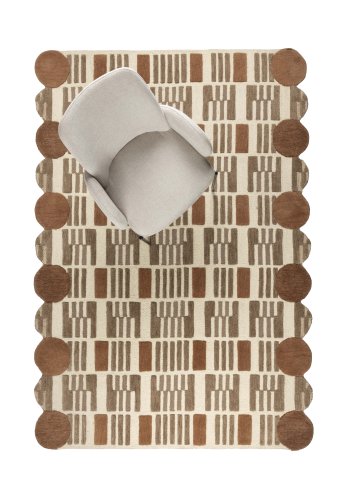 WHITE LABEL LIVING Mundra-teppe, rektangulrt - beige ull (160x230)